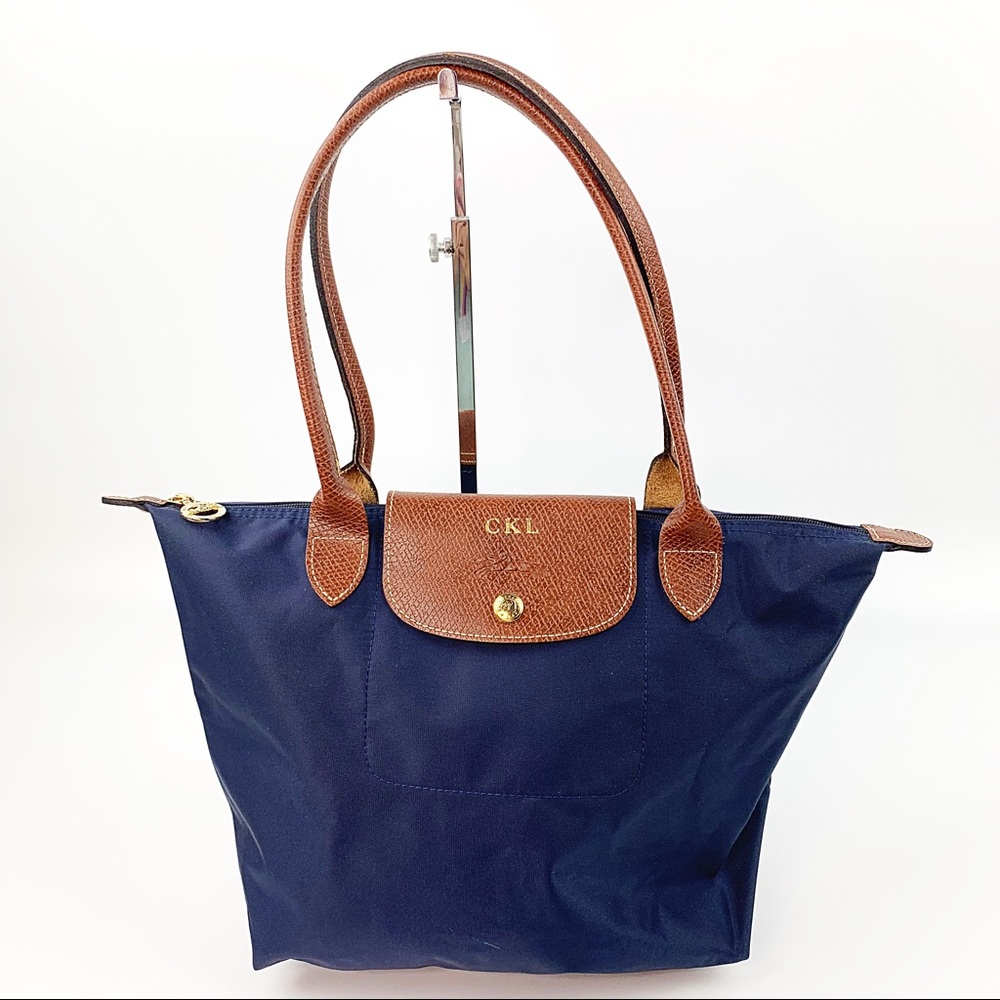 LONGCHAMP Mini Le Pilage Blue Nylon Tote Bag